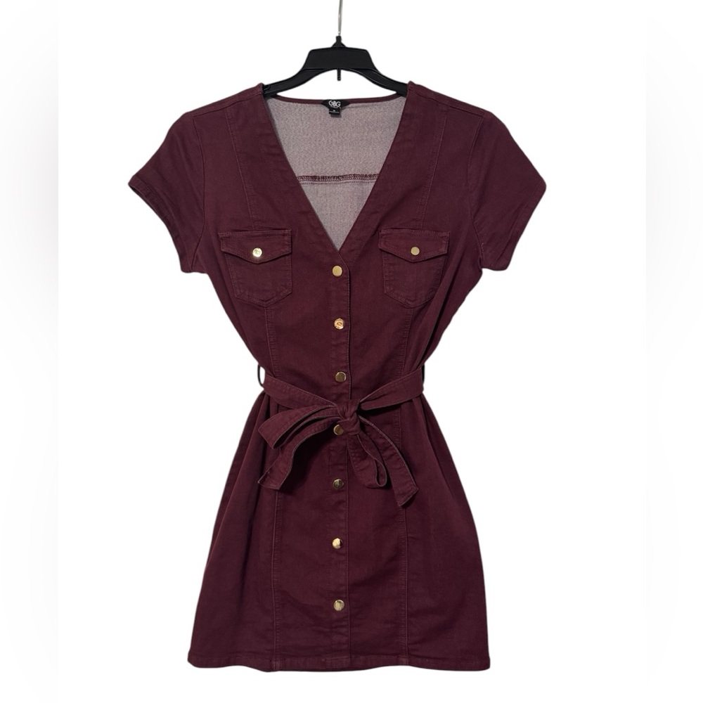Guess burgundy denim dress